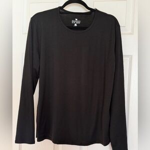 Black 100% Merino Wool long sleeved tee